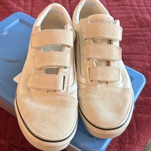 Vans Cream Velcro Sneakers